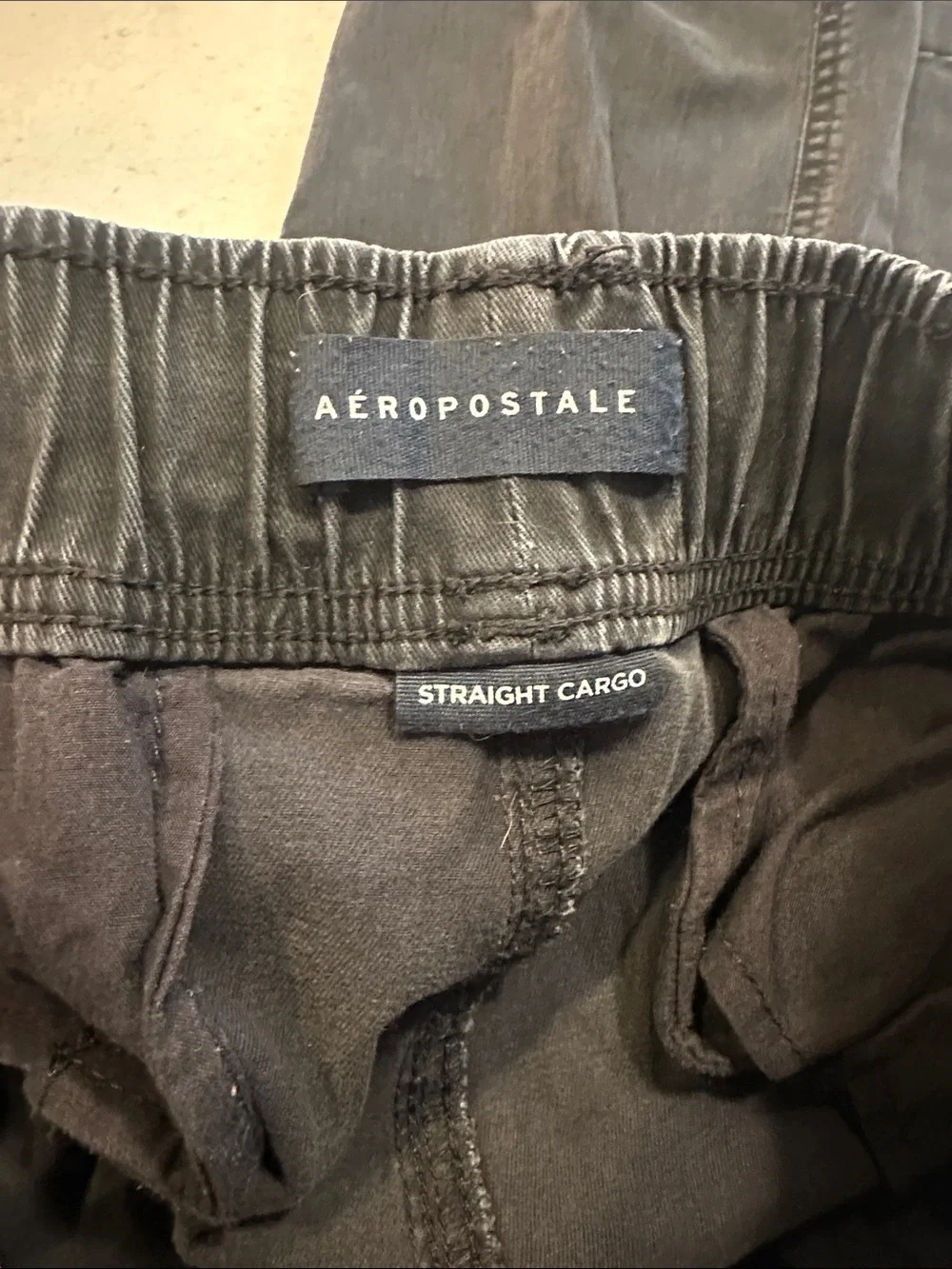 Aeropostale Black Cargo Jogger Pants
